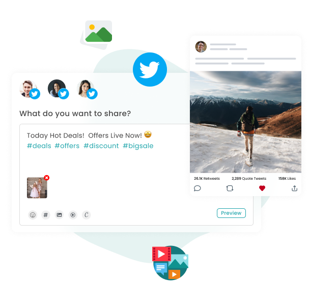 Schedule tweets with multiple images
