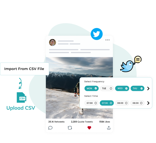 twitter post scheduler for csv uploads