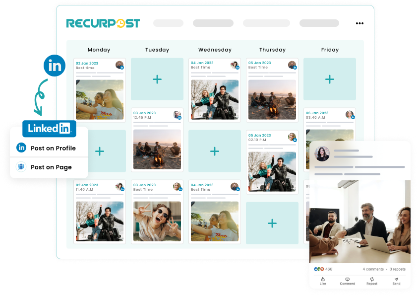 where i can see schedule post on linkedin