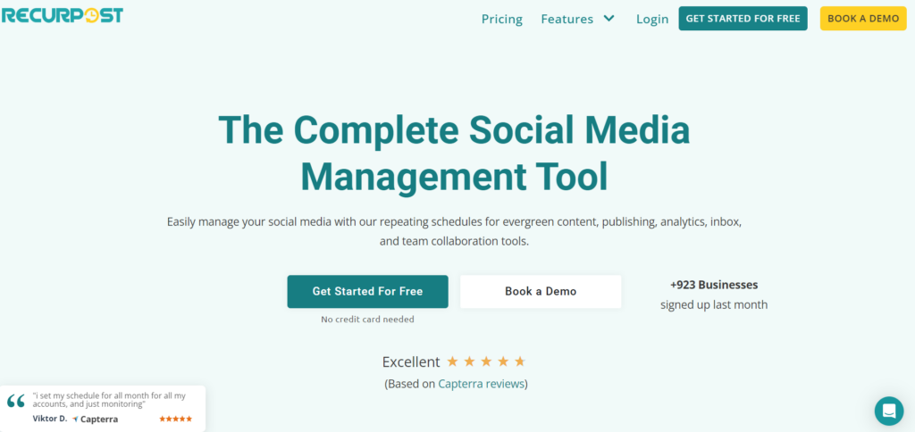 RecurPost- a social media management tool