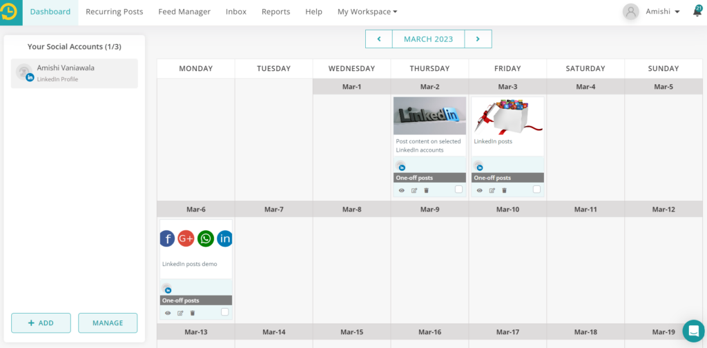 RecurPost-calendar view