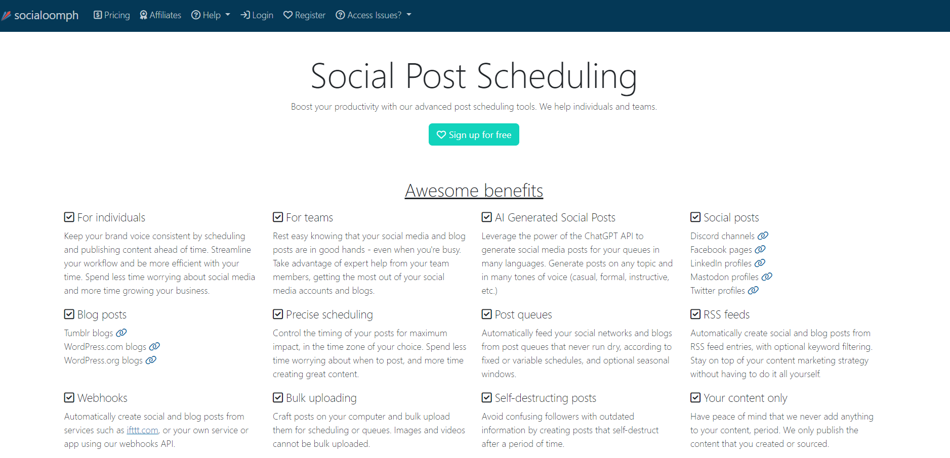 Socialpilot alternatives - SocialOomph