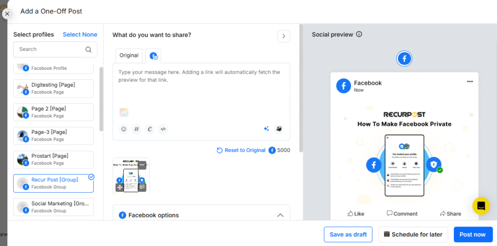add a one-off post