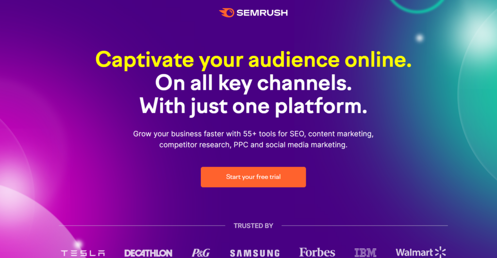 SEMRush- Keyword research marketing agency tools