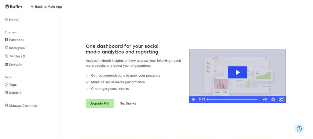 Buffer Analytics (Not Available on Free Plan)