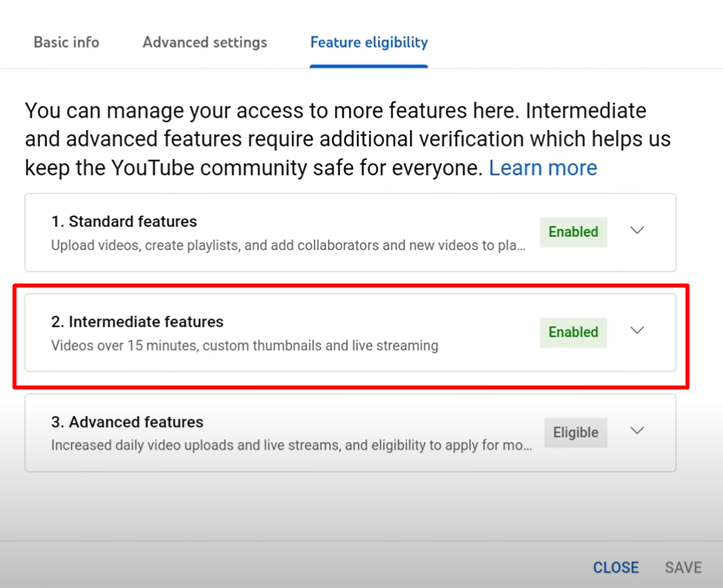Feature Eligibility