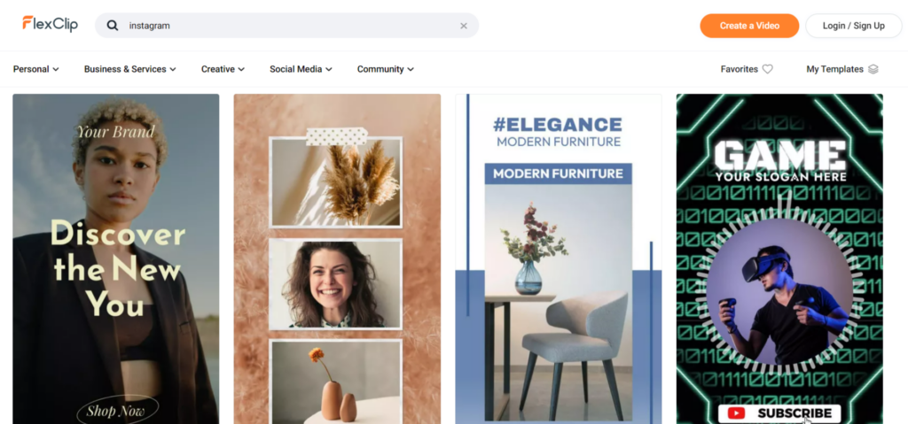 instagram reels templates-flexclip