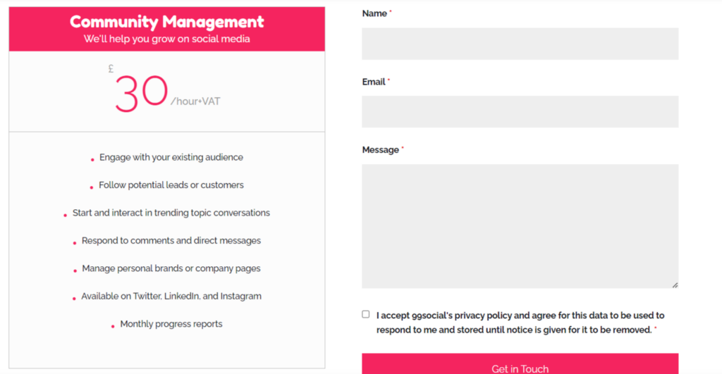 social media consultant pricing models