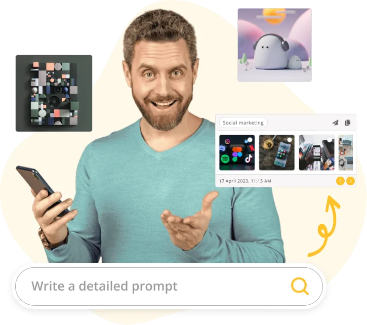 AI images combined with AI captions