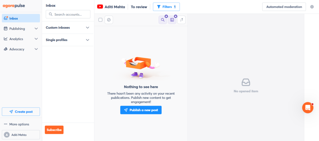 Agorapulse Dashboard
