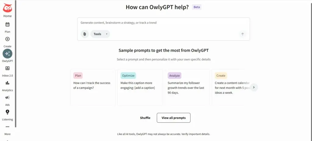 hootsuite ai features