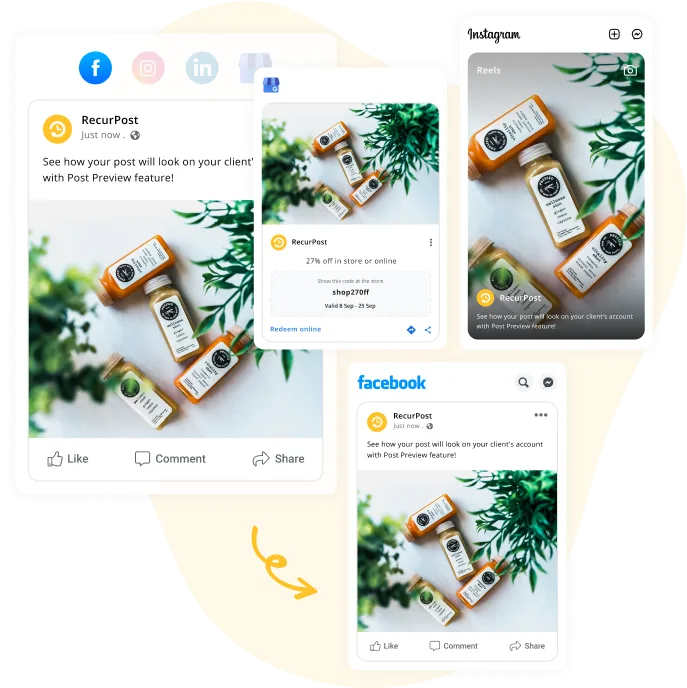 Post Preview-recurpost social media scheduler