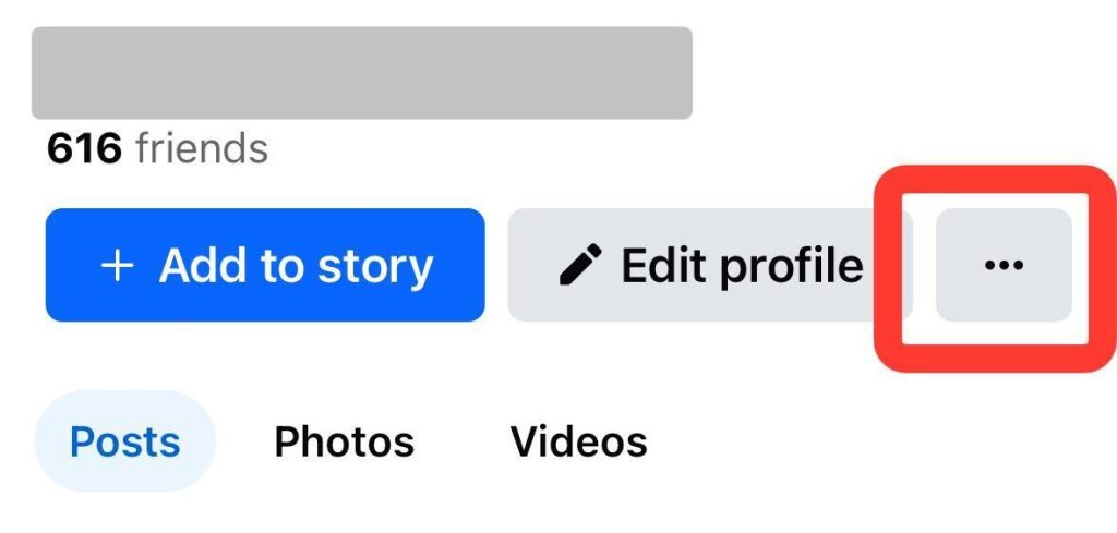 click on three dots on facebook profile