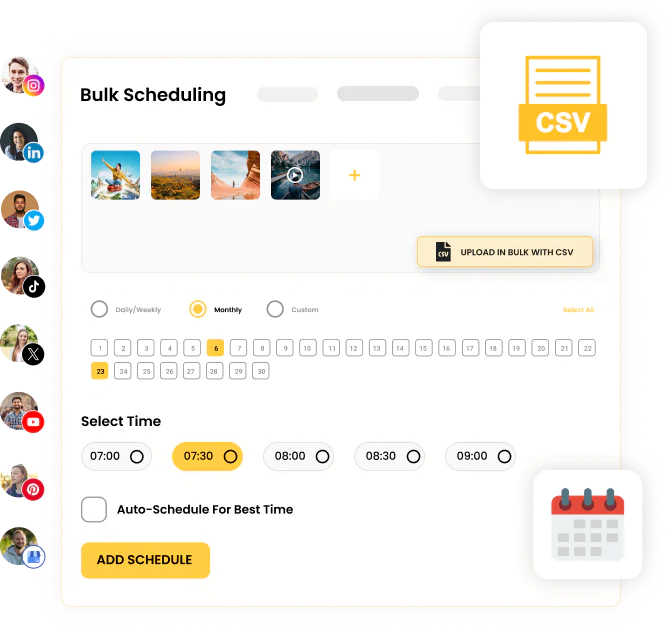 Social Media Bulk Scheduling
