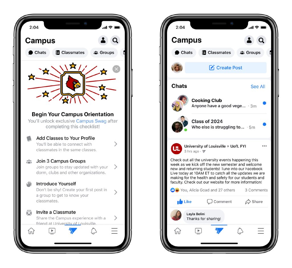 Facebook Campus launches for college students as per Facebook updates by recurpost as social media scheduling tool