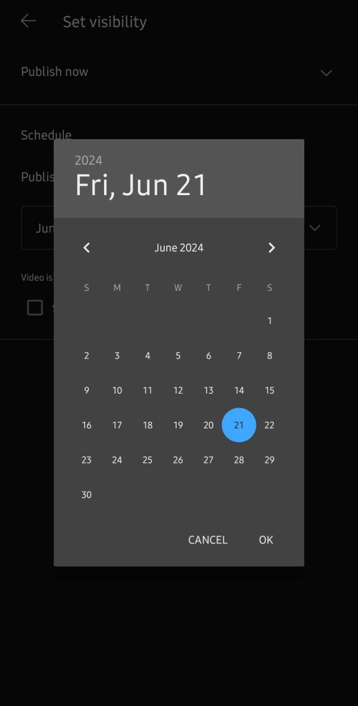 Click on the Calendar Icon