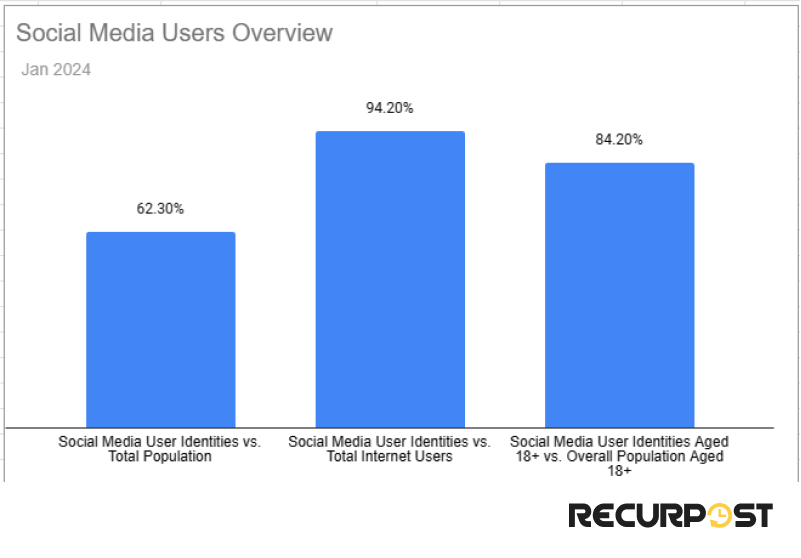 Social media users overview