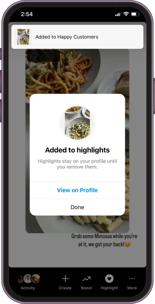 story to highlight repost for instagram step 4