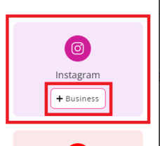 Click on the business button to start add account via Recurpost.
