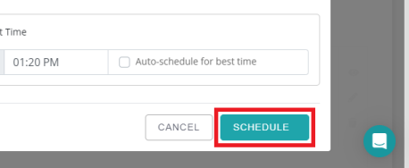 Finally click on the schedule button to successfully schedule your instagram post from the desktop.