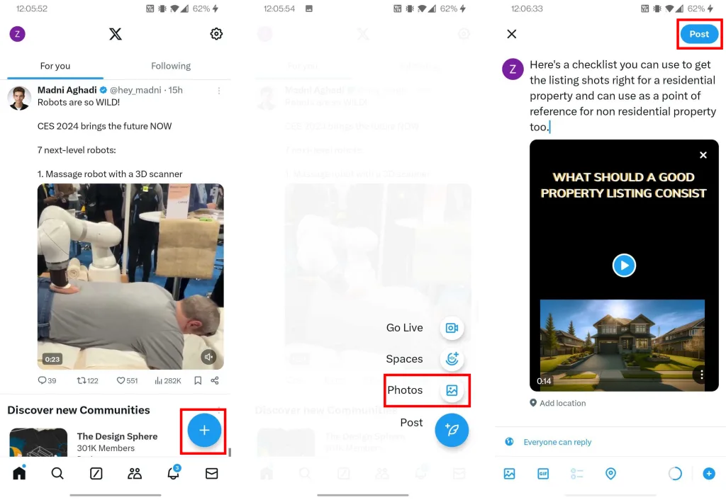 On Mobile (iOS & Android) view