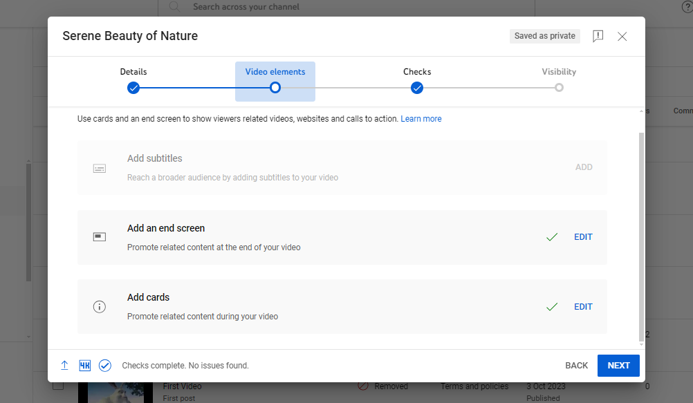 Video Element Setup