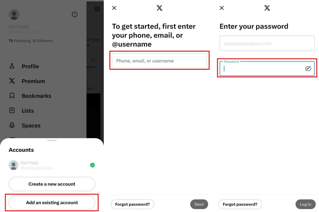 Linking/Manage Multiple Twitter/X Accounts On Mobile (iOS/Android)