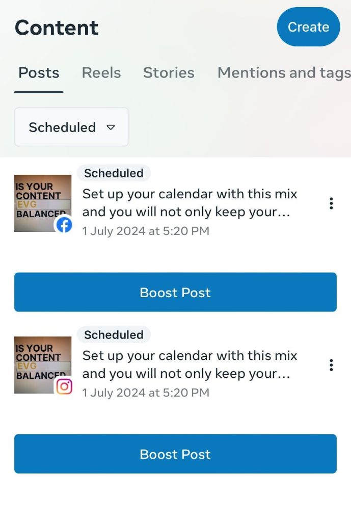 review and edit scheduled posts on meta business suite