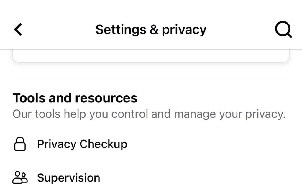 Using Privacy Checkup in Facebook App