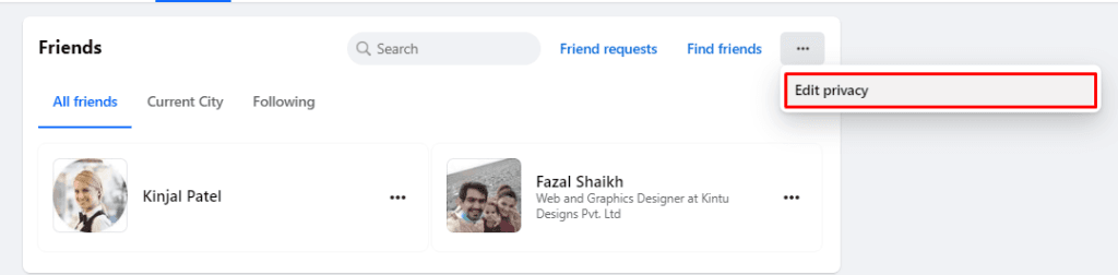 Edit Privacy in Friend List on Facebook Desktop