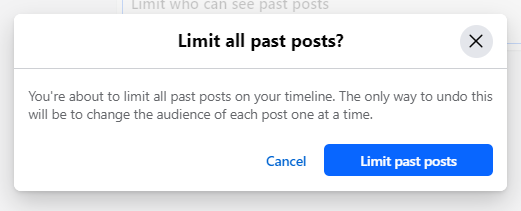 Change all past posts