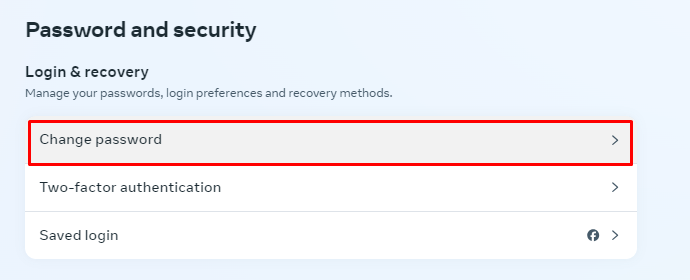 Password and Security in Facebook