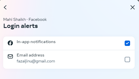 Receive Login Alerts via notification or email
