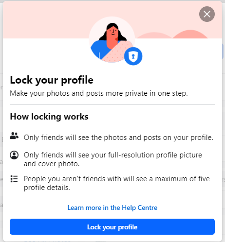 How Facebook Profile locking works