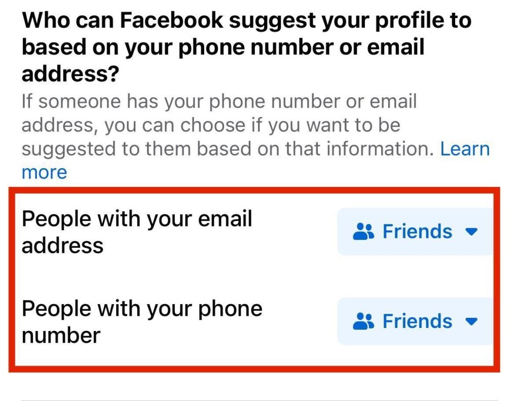 Limit Search by Email or Phone Number on Facebook