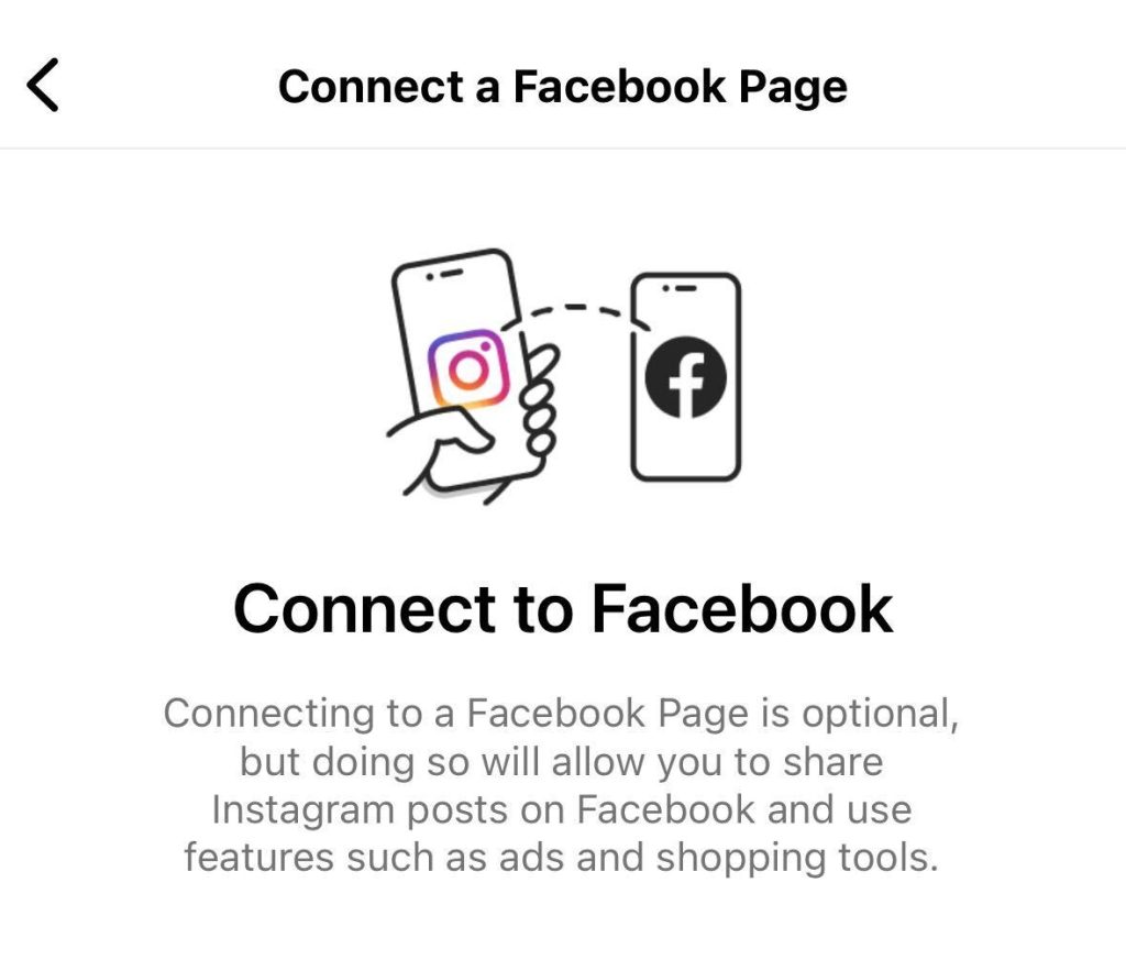 connect facebook page to instagram