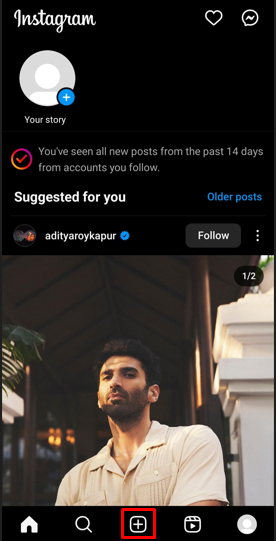 open your Instagram profile