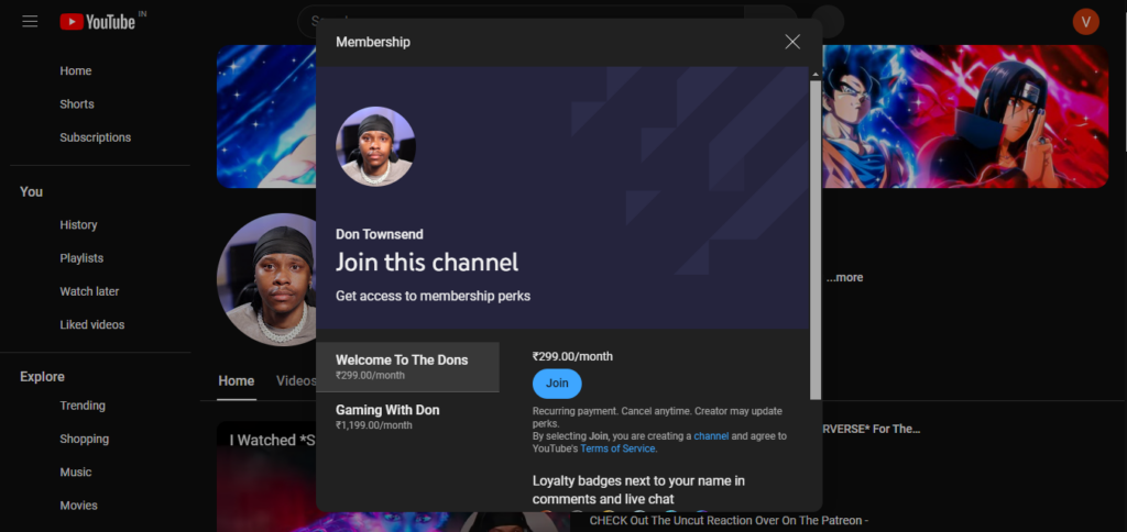 Channel Memberships