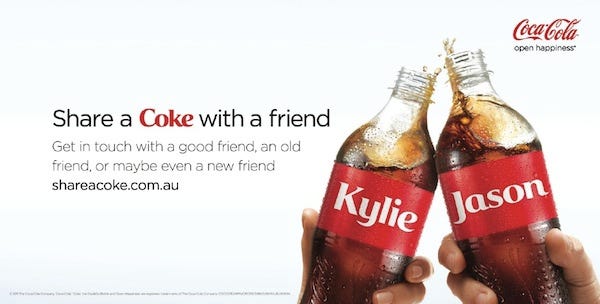 Coca-Cola's "Share a Coke" Campaign