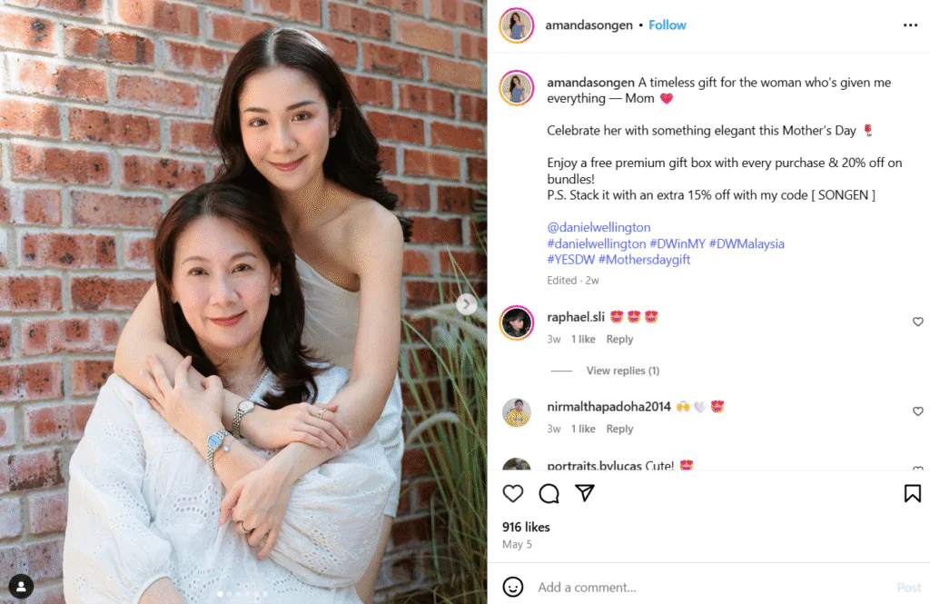 influencer marketing Daniel Wellington