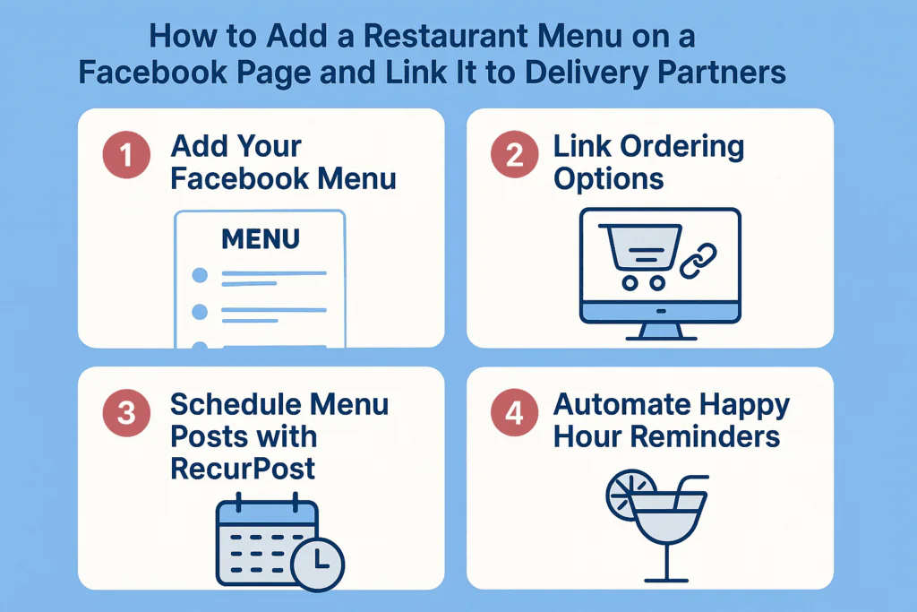 How to add a restaurant menu on a facebook page