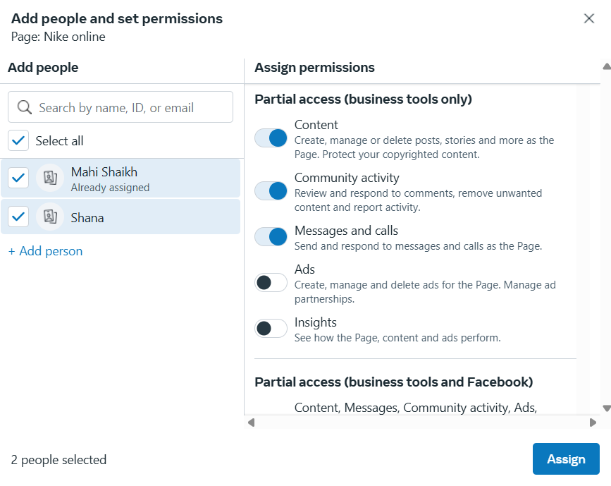 Assign Roles & Permissions