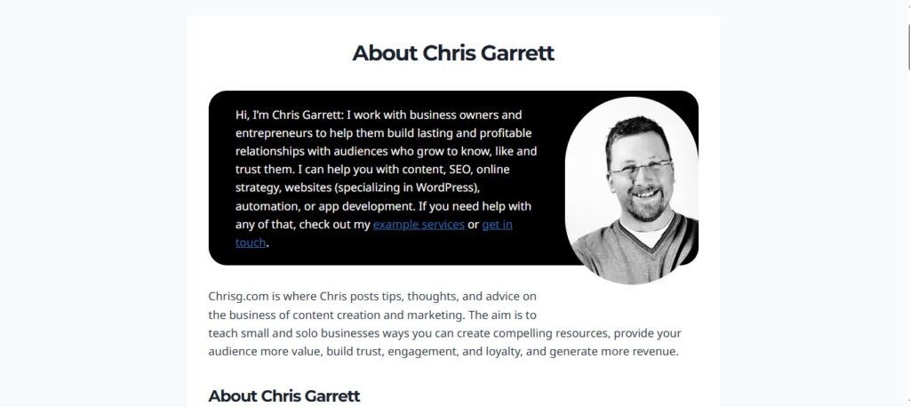 Chris Garrett’s Marketing Portfolio