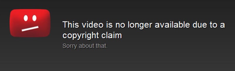 copyright strike on youtube