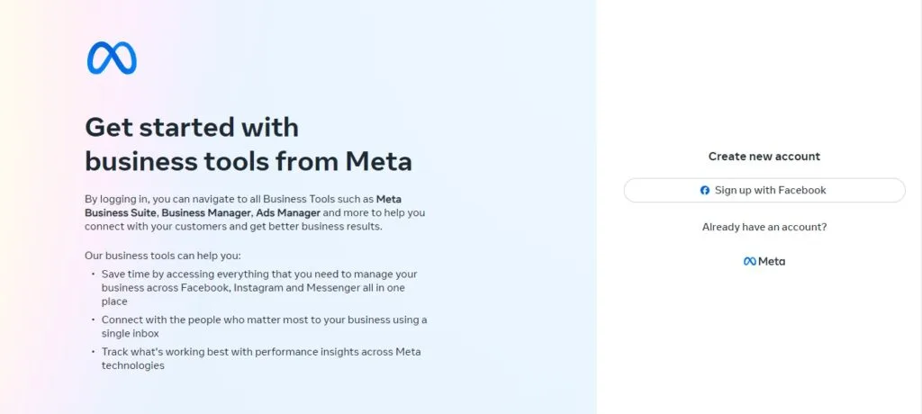 Login to Meta Business Suite