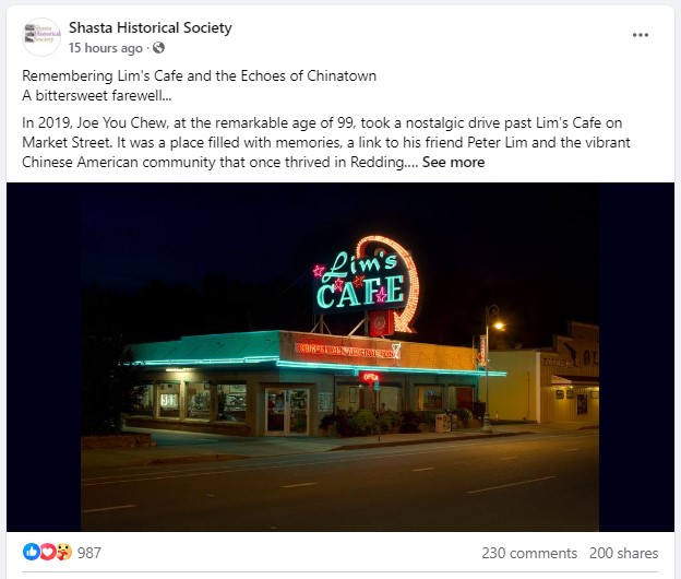 Facebook restaurant engaging post