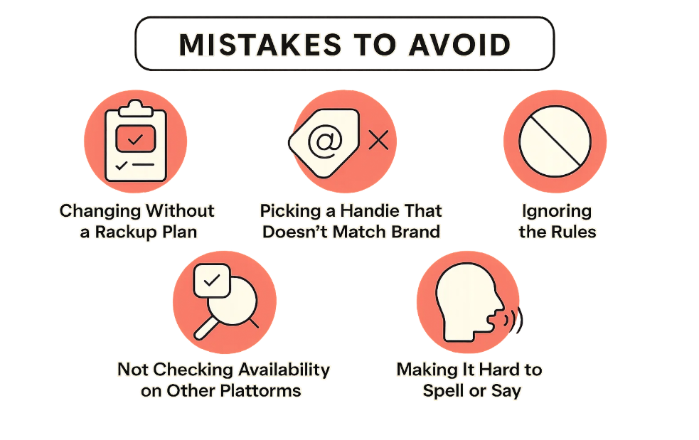 mistakes to avoid while changing youtube handle