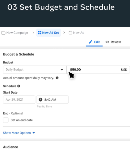 set budget and schedule