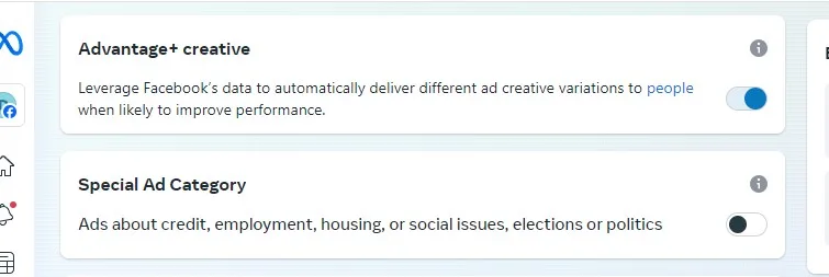 Optional Advanced Option Selection