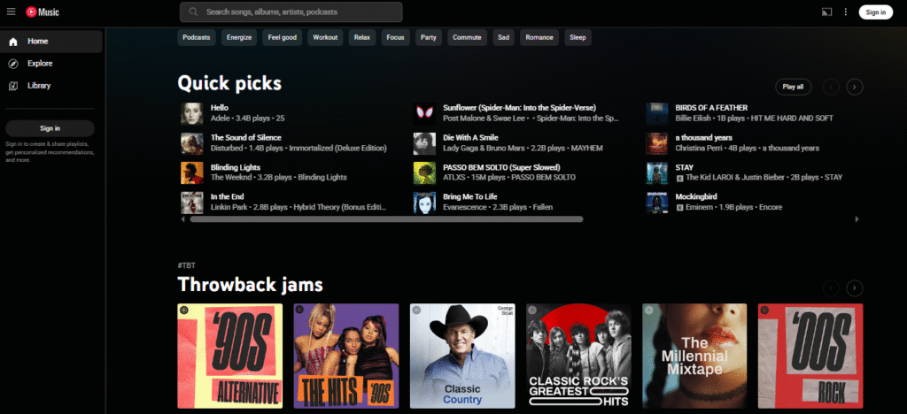 youtube music library